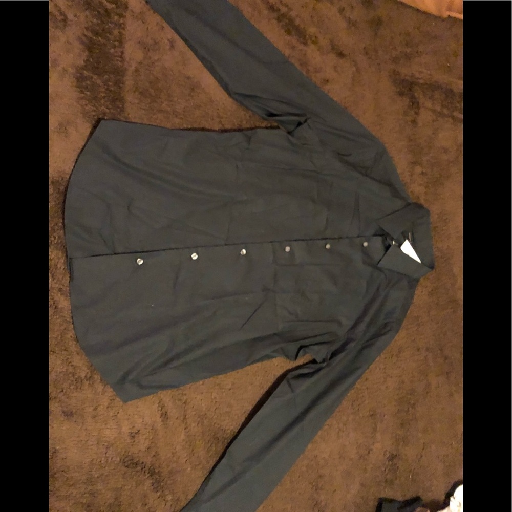 Banana republic black slim fit dress shirt Large